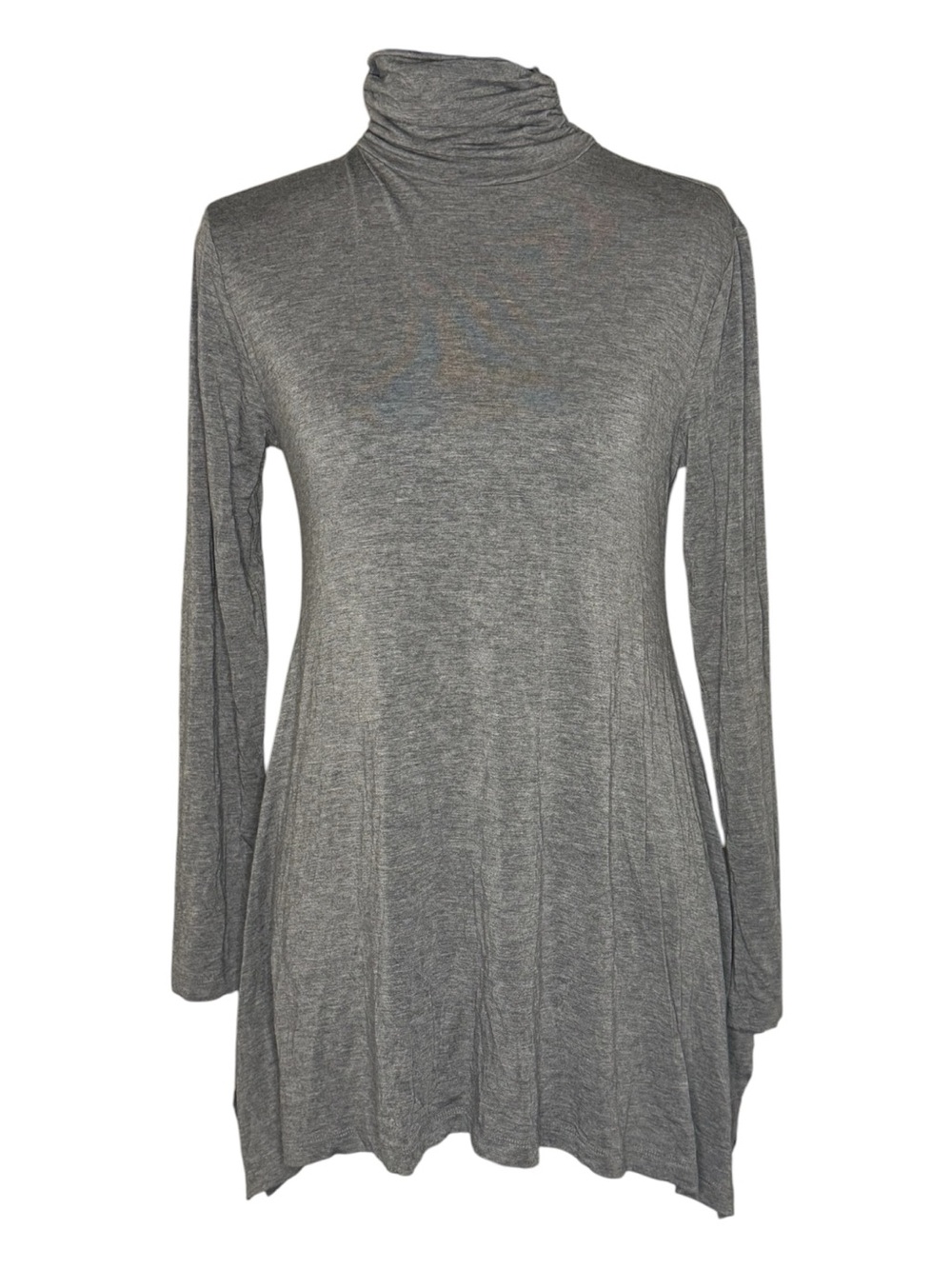 Soft Surroundings Heather Gray Turtleneck Long-Sleeve Tunic